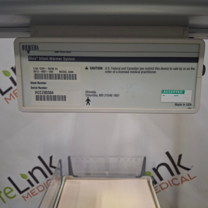 Ohmeda Medical Ohmeda Medical Ohio Model 3400 Infant Warmer Infant Warmers and Incubators reLink Medical
