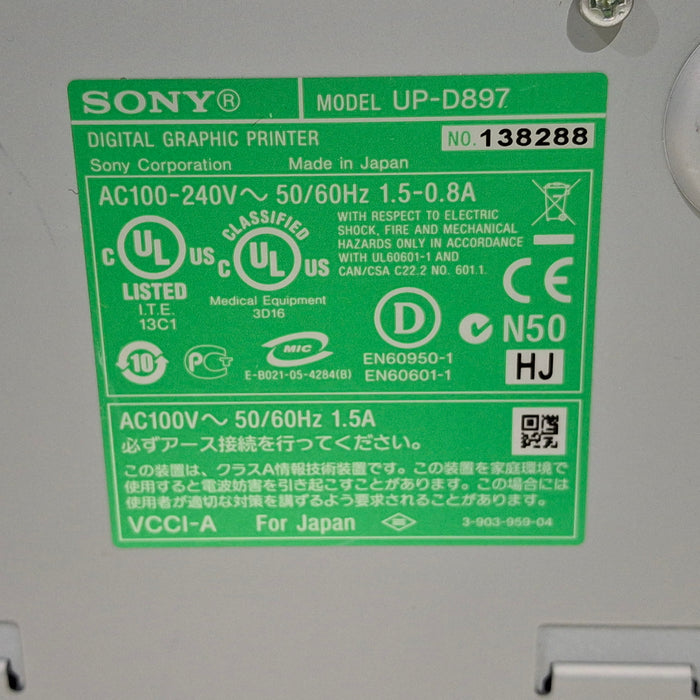 Sony UP-D897 Digital Graphic Printer