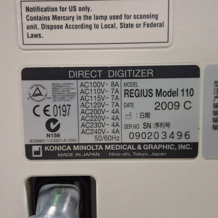 Konica Minolta Konica Minolta Regius 110 CR Reader CR and Imagers reLink Medical