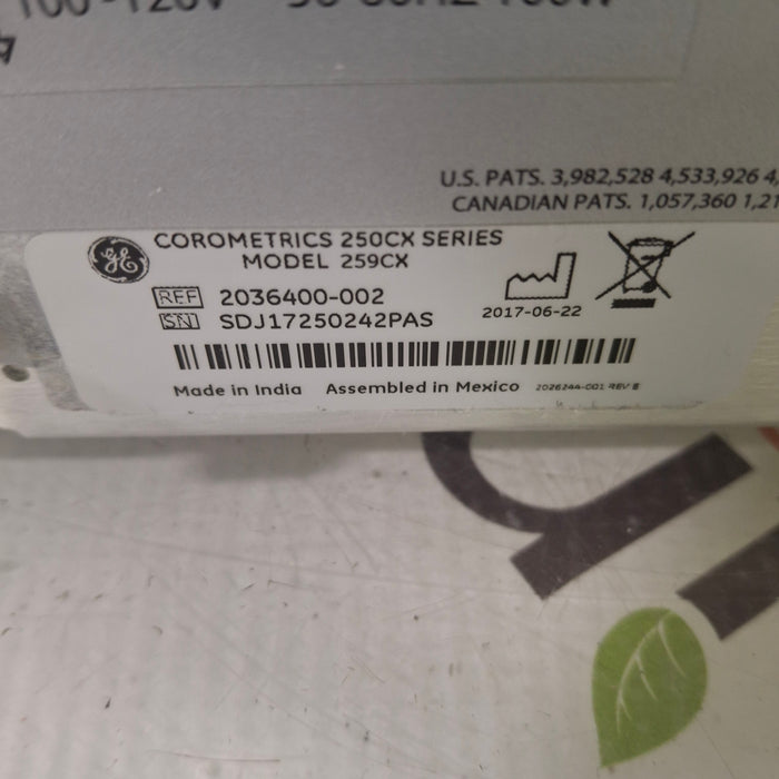 GE Healthcare GE Healthcare Corometrics 250cx Series Model 259cx Fetal Monitor Patient Monitors reLink Medical