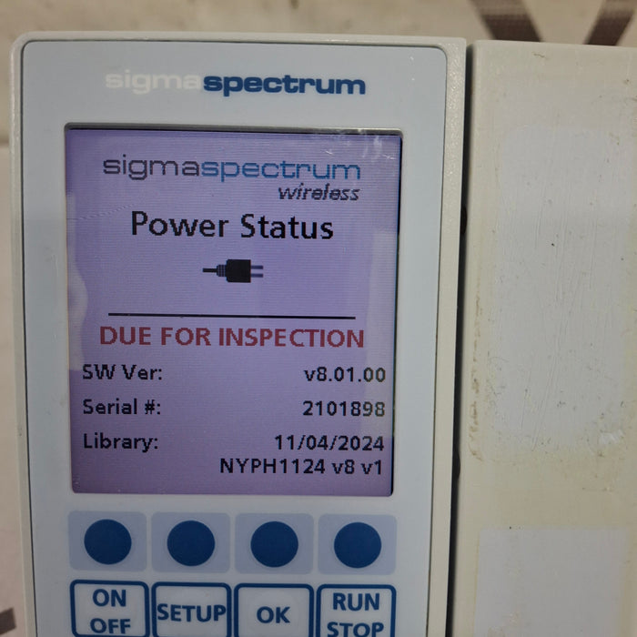 Baxter Sigma Spectrum 8.01.00 w/o Battery Infusion Pump