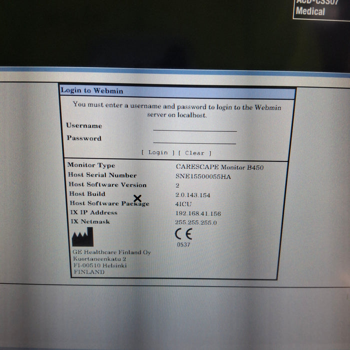 GE Healthcare GE Healthcare Carescape B450 Critical Care Patient Monitor Patient Monitors reLink Medical