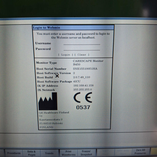GE Healthcare GE Healthcare Carescape B450 Critical Care Patient Monitor Patient Monitors reLink Medical