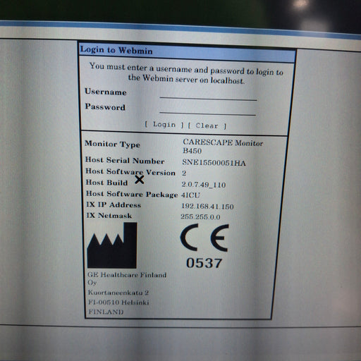GE Healthcare GE Healthcare Carescape B450 Critical Care Patient Monitor Patient Monitors reLink Medical