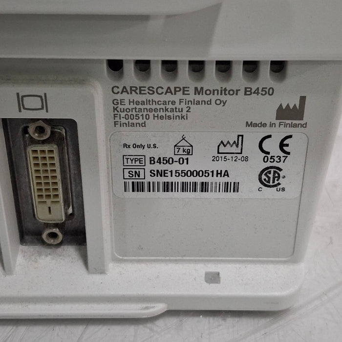GE Healthcare GE Healthcare Carescape B450 Critical Care Patient Monitor Patient Monitors reLink Medical