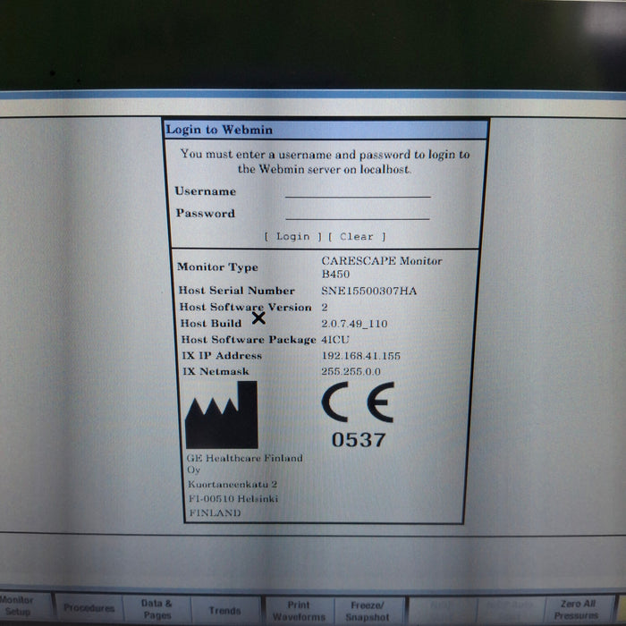 GE Healthcare GE Healthcare Carescape B450 Critical Care Patient Monitor Patient Monitors reLink Medical