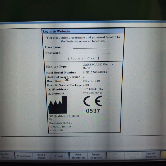 GE Healthcare GE Healthcare Carescape B450 Critical Care Patient Monitor Patient Monitors reLink Medical