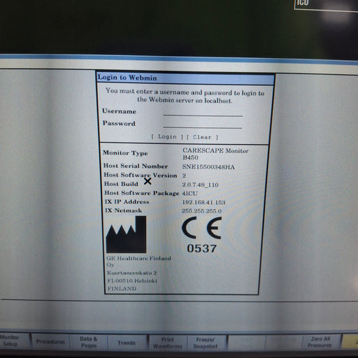 GE Healthcare GE Healthcare Carescape B450 Critical Care Patient Monitor Patient Monitors reLink Medical