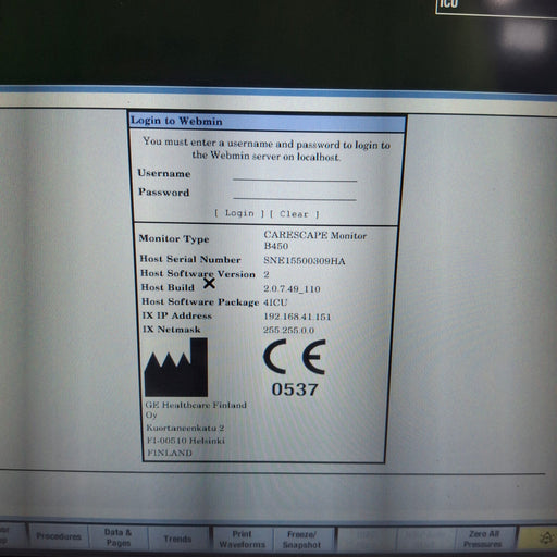 GE Healthcare GE Healthcare Carescape B450 Critical Care Patient Monitor Patient Monitors reLink Medical