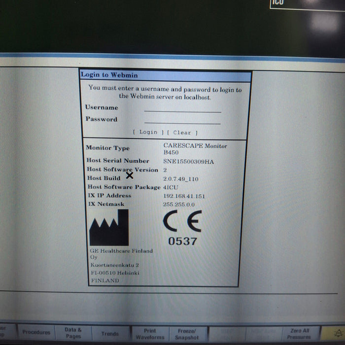 GE Healthcare GE Healthcare Carescape B450 Critical Care Patient Monitor Patient Monitors reLink Medical