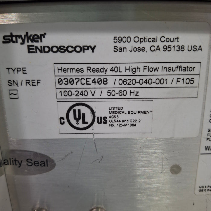 Stryker Stryker 40L Highflow Insufflator Rigid Endoscopy reLink Medical