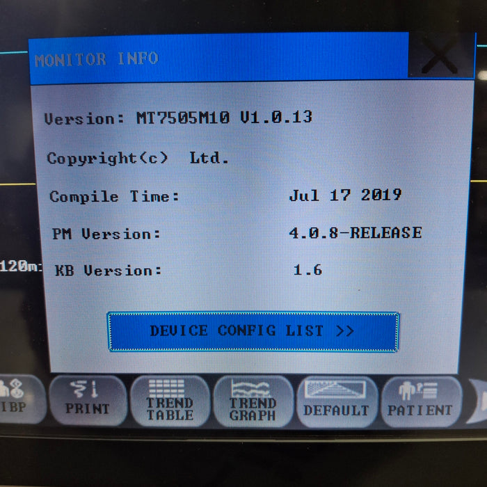 Shenzhen Med-link Electronics Tech Co, Ltd. PM12B Patient Monitor