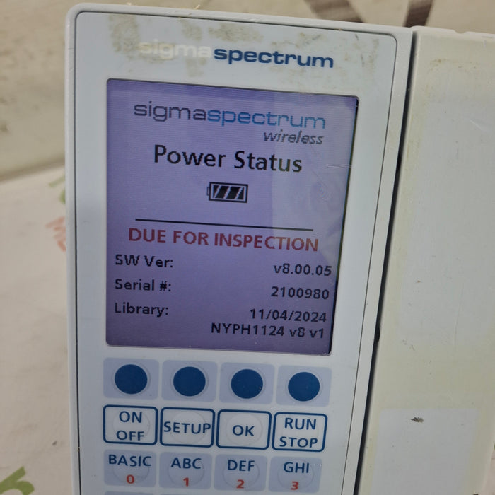 Baxter Sigma Spectrum 8.00.05 w/o Battery Infusion Pump