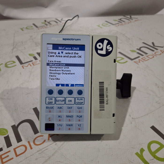 Baxter Sigma Spectrum 6.05.13 with Non-Wireless Battery Infusion Pump