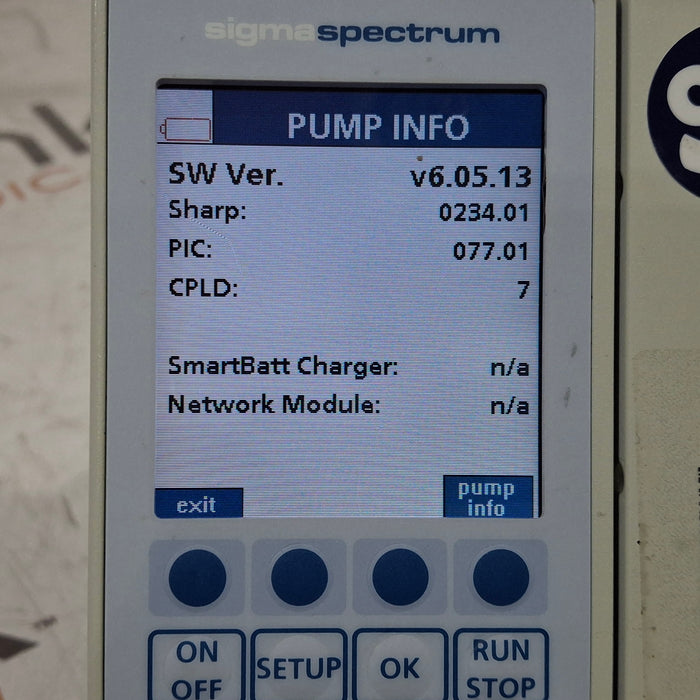 Baxter Sigma Spectrum 6.05.13 with Non-Wireless Battery Infusion Pump