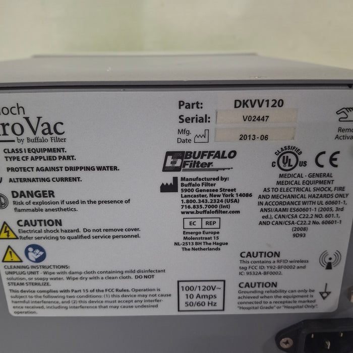 Buffalo Filter Buffalo Filter ViroVac Smoke Evacuation System Surgical Equipment reLink Medical