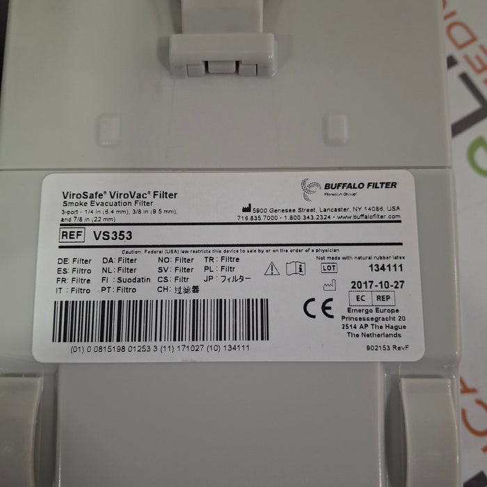 Buffalo Filter Buffalo Filter VS353 ViroSafe Filter Electrosurgical Units reLink Medical