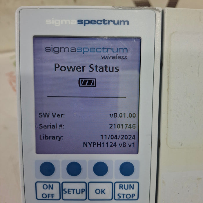 Baxter Sigma Spectrum 8.01.00 w/o Battery Infusion Pump