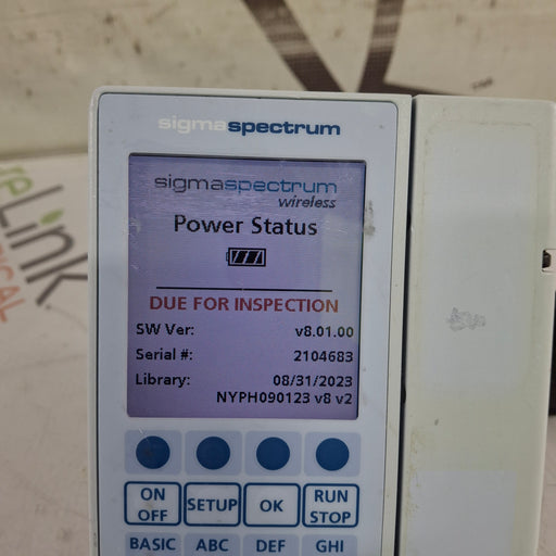Baxter Baxter Sigma Spectrum 8.01.00 w/o Battery Infusion Pump Infusion Pump reLink Medical