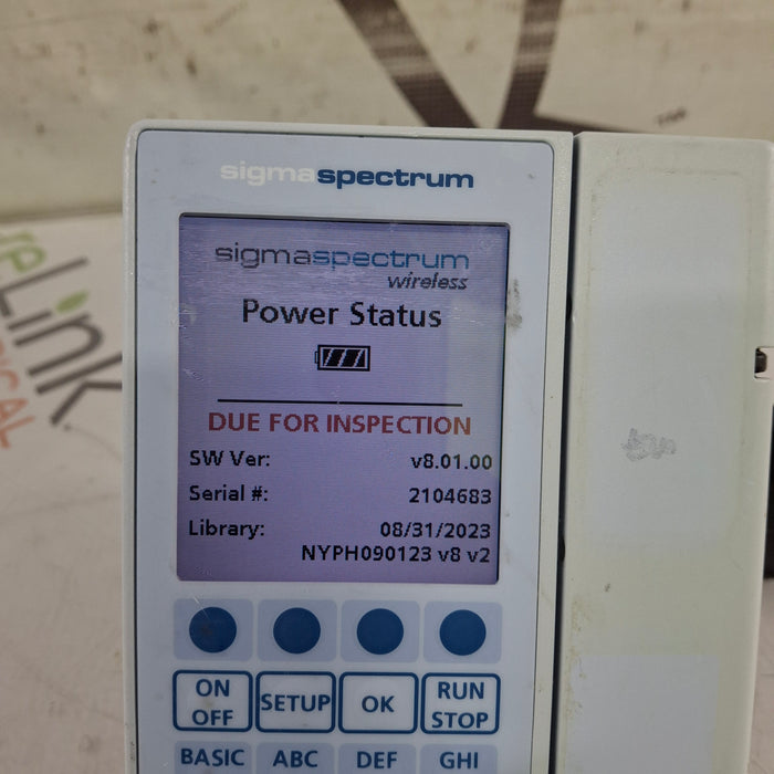 Baxter Baxter Sigma Spectrum 8.01.00 w/o Battery Infusion Pump Infusion Pump reLink Medical