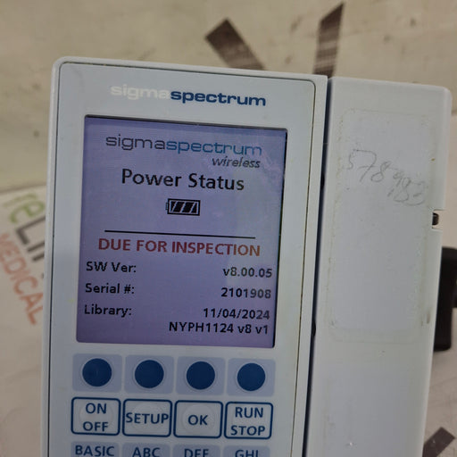 Baxter Baxter Sigma Spectrum 8.00.05 w/o Battery Infusion Pump Infusion Pump reLink Medical