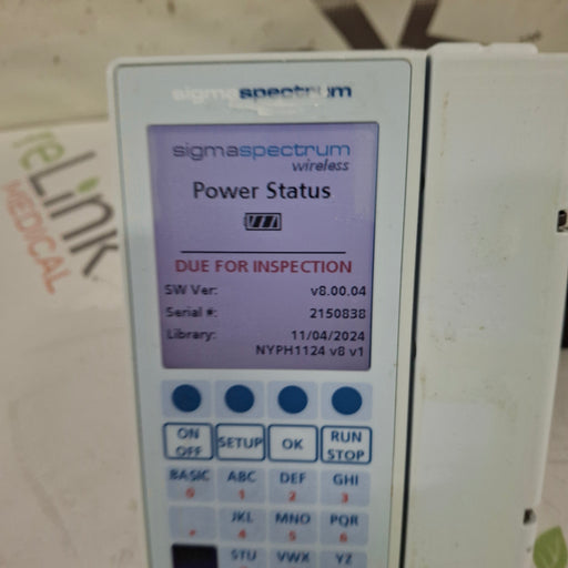 Baxter Baxter Sigma Spectrum 8.00.04 w/o Battery Infusion Pump Infusion Pump reLink Medical