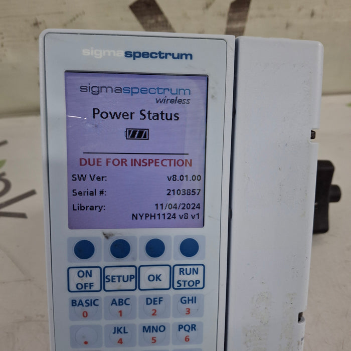 Baxter Baxter Sigma Spectrum 8.01.00 w/o Battery Infusion Pump Infusion Pump reLink Medical