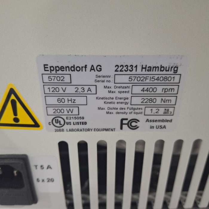 Eppendorf Eppendorf 5702 Bench Top Centrifuge Centrifuges reLink Medical