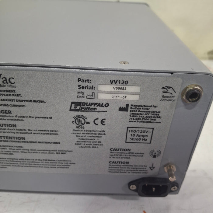 Buffalo Filter Buffalo Filter ViroVac Smoke Evacuation System Surgical Equipment reLink Medical