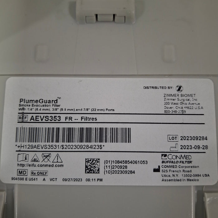 Zimmer Zimmer PlumeVac AEVV120 Surgical Smoke Evacuator Surgical Equipment reLink Medical