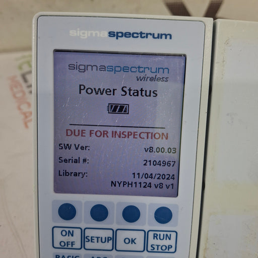 Baxter Baxter Sigma Spectrum 8.00.03 w/o Battery Infusion Pump Infusion Pump reLink Medical