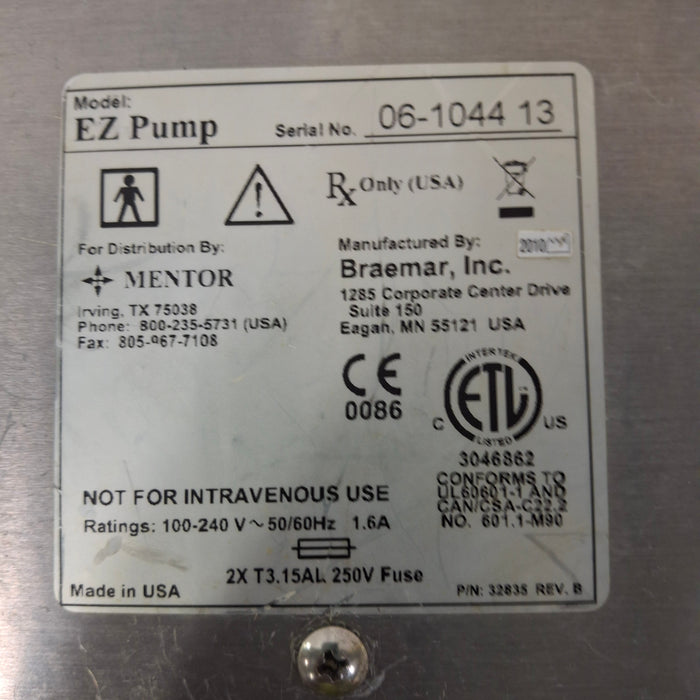 Braemar, Inc. EZ Pump Byron Fluid Infiltration Pump