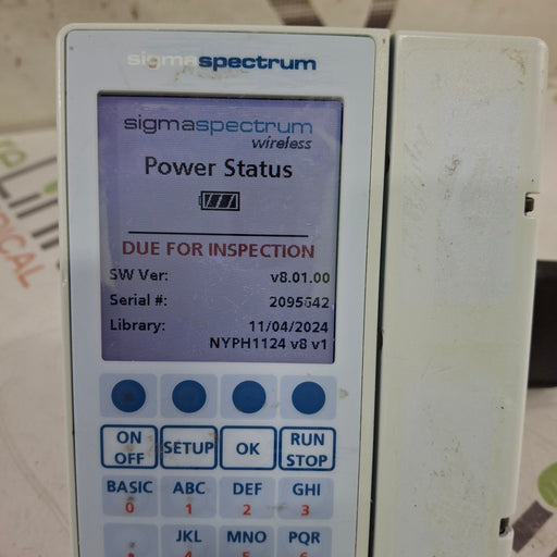 Baxter Baxter Sigma Spectrum 8.01.00 w/o Battery Infusion Pump Infusion Pump reLink Medical
