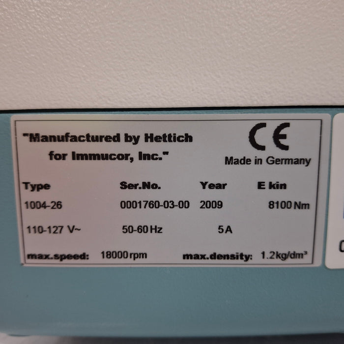Hettich Instruments Hettich Instruments Immucor Immu Spin 1004-26 Centrifuge Centrifuges reLink Medical