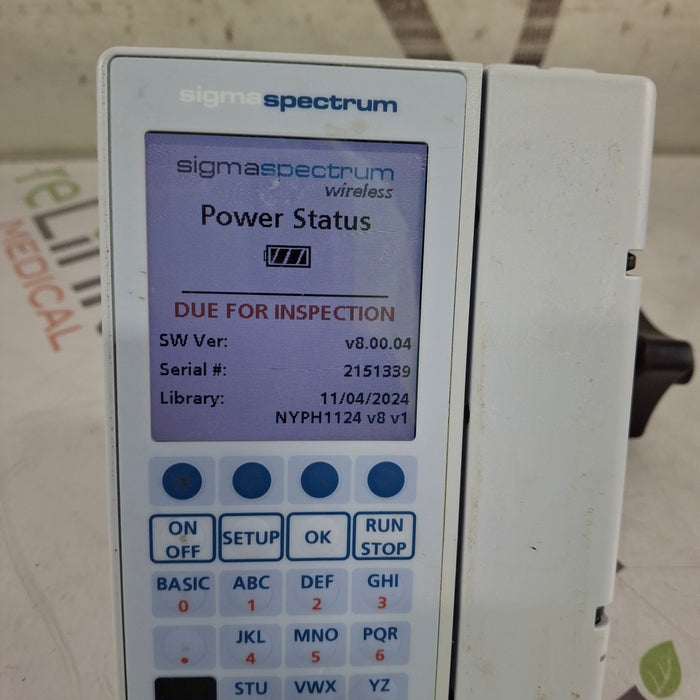Baxter Baxter Sigma Spectrum 8.00.04 w/o Battery Infusion Pump Infusion Pump reLink Medical