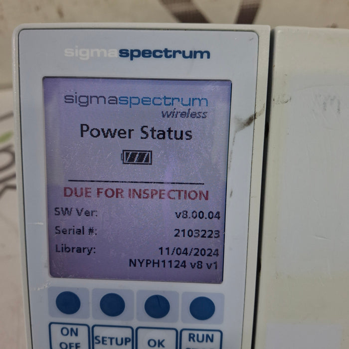 Baxter Sigma Spectrum 8.00.04 w/o Battery Infusion Pump
