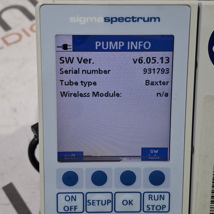 Baxter Sigma Spectrum 6.05.13 without Battery Infusion Pump