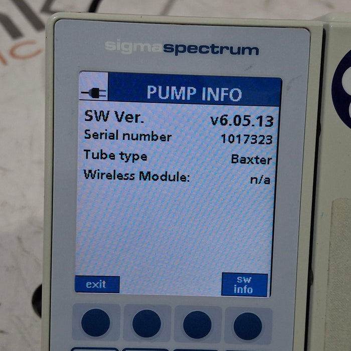 Baxter Baxter Sigma Spectrum 6.05.13 without Battery Infusion Pump Infusion Pump reLink Medical