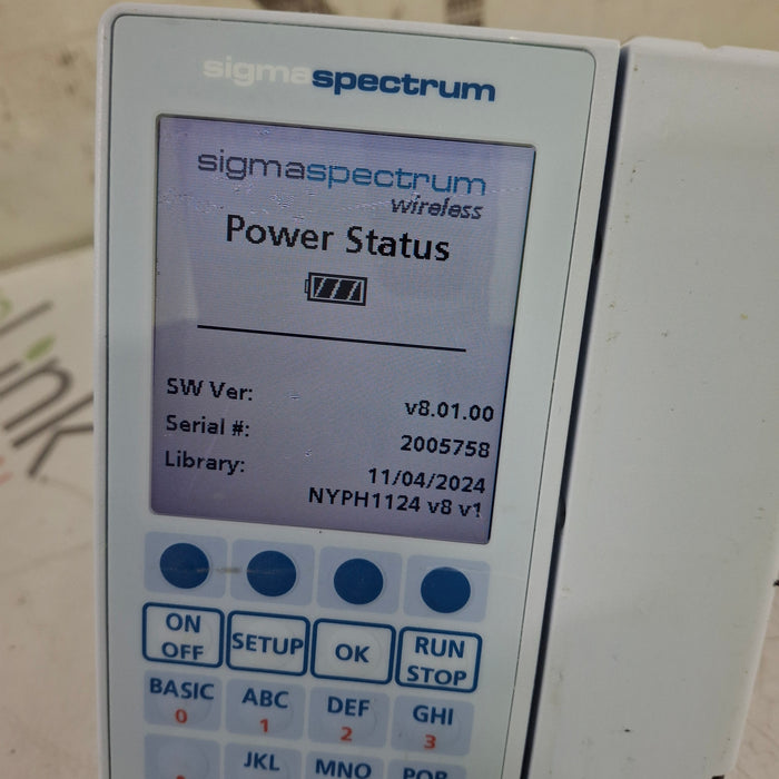 Baxter Baxter Sigma Spectrum 8.01.00 w/o Battery Infusion Pump Infusion Pump reLink Medical