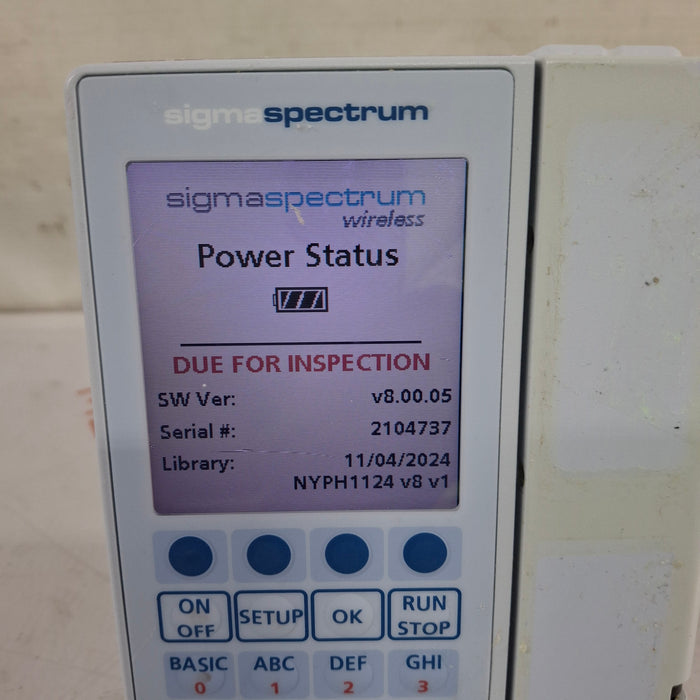 Baxter Sigma Spectrum 8.00.05 w/o Battery Infusion Pump