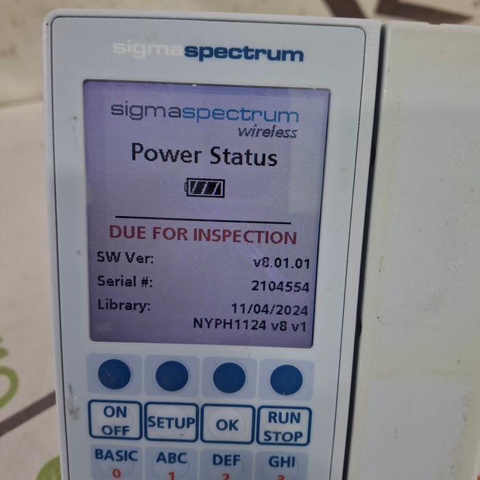 Baxter Sigma Spectrum 8.01.01 w/o Battery Infusion Pump