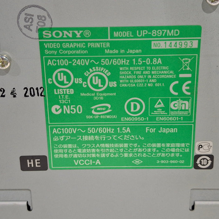 Sony Sony UP-897MD Imager / Printer Ultrasound reLink Medical