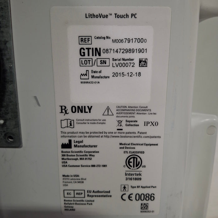 Boston Scientific Boston Scientific Lithovue Touch PC Monitor Patient Monitors reLink Medical