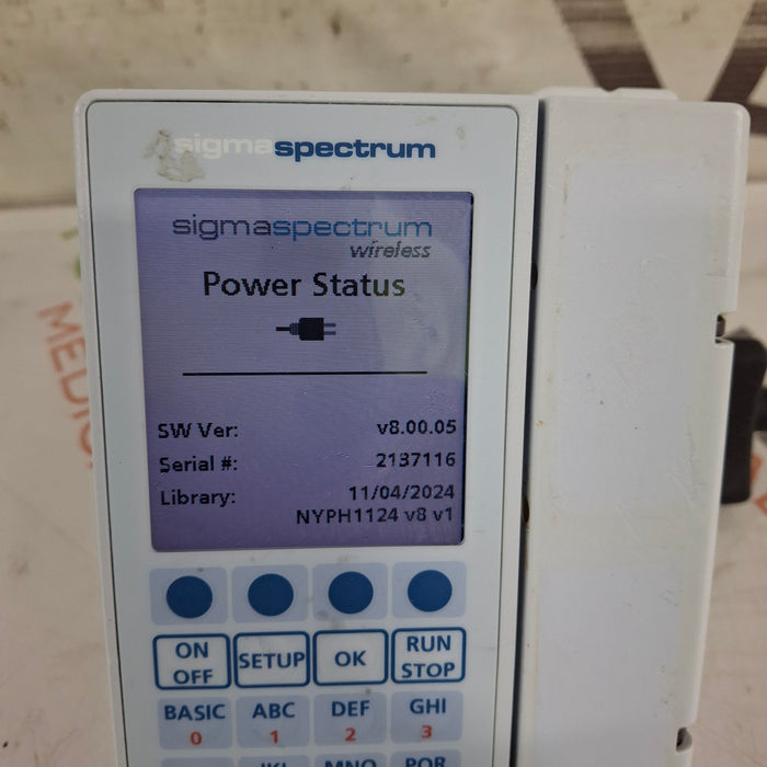 Baxter Sigma Spectrum 8.00.05 w/o Battery Infusion Pump