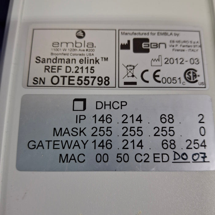 EB Neuro SpA Sandman D.2102 Digital 32+ Amplifier Polysomnograph Sleep Lab