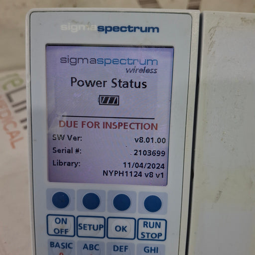 Baxter Baxter Sigma Spectrum 8.01.00 w/o Battery Infusion Pump Infusion Pump reLink Medical