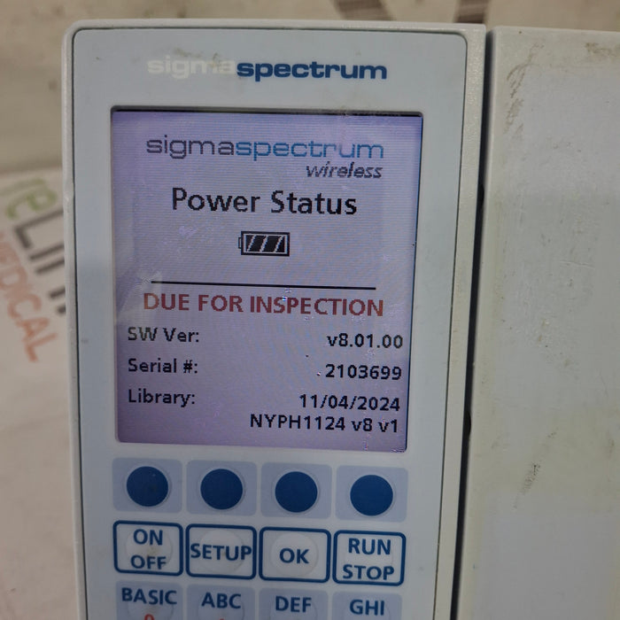 Baxter Baxter Sigma Spectrum 8.01.00 w/o Battery Infusion Pump Infusion Pump reLink Medical
