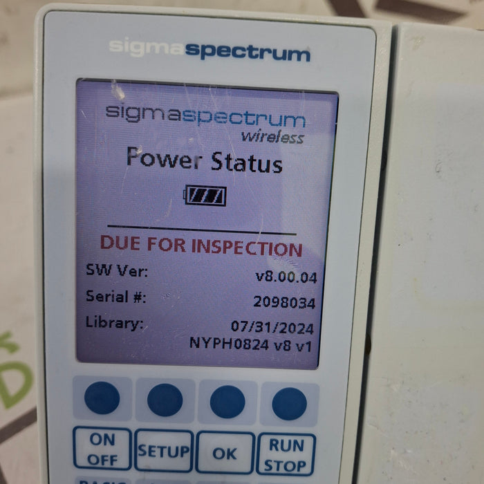Baxter Sigma Spectrum 8.00.04 w/o Battery Infusion Pump