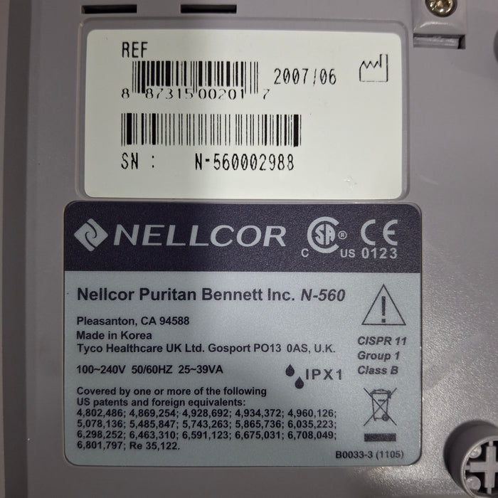 Nellcor Nellcor N-560 Pulse Oximeter Patient Monitors reLink Medical