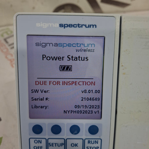 Baxter Baxter Sigma Spectrum 8.01.00 w/o Battery Infusion Pump Infusion Pump reLink Medical